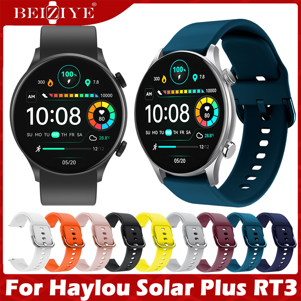 For Haylou Solar Plus RT3 Dây đeo đồng hồ thông minh Dây đeo silicon Dây