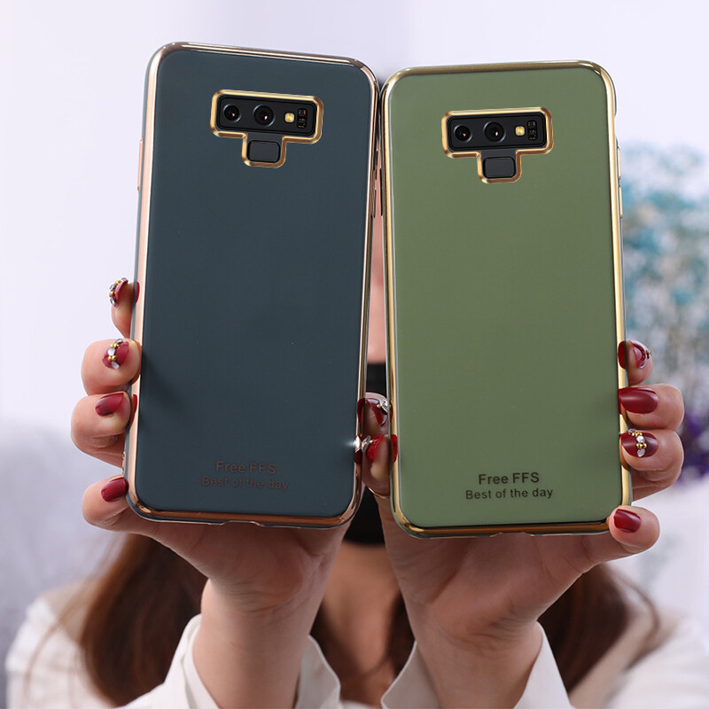 Ốp mạ 6d màu trơn sang trọng cho samsung galaxy note 9 note9 ốp chống sốc bóng silicon tpu mềm cho samsung note 9