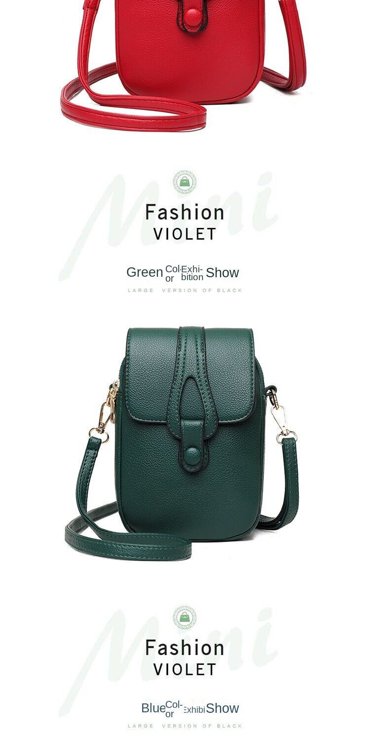 Authentic leather tactile feel women's bag mobile phone bag 2021 new women's shoulder bag fashion all-match middle-aged mom bag fashion