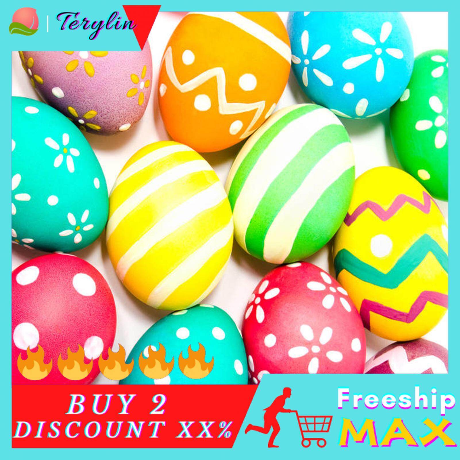 Terylin 12 Cái/Bộ Trứng Phục Sinh, Sự Xuất Hiện Thực Tế, Trứng Treo Phục Sinh Nhiều Màu Cho Lễ Phục Sinh