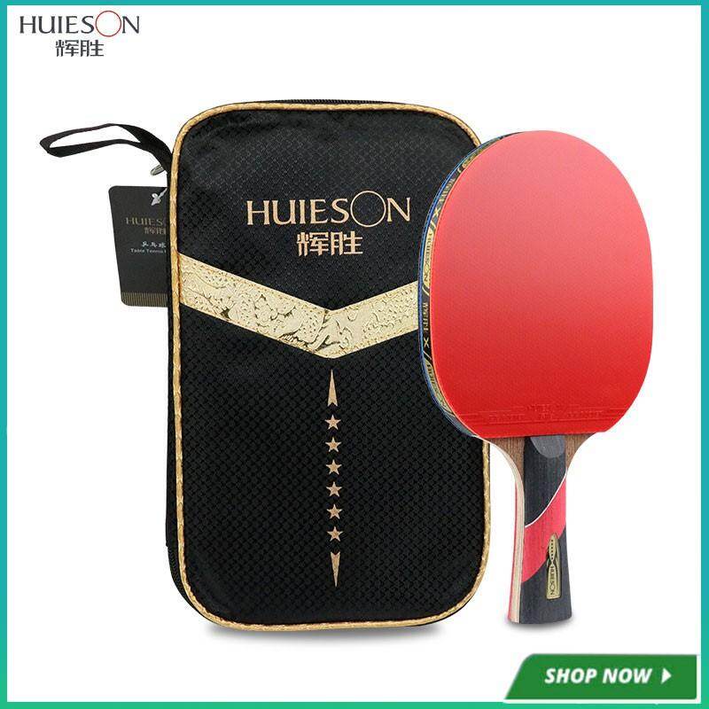 Huieson vợt bóng bàn 6 sao vợt bóng bàn cao su dính lưỡi sợi carbon