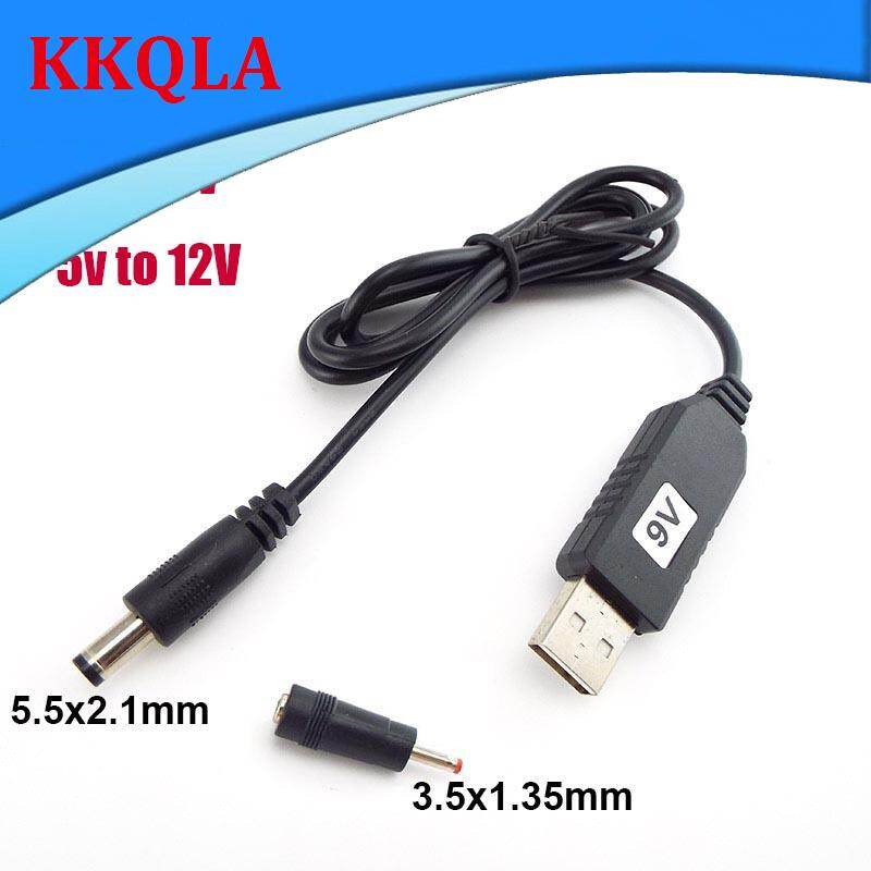 Qkkqla usb 5v to dc 5v 9v 12v 3.5mm power boost line step up module usb connector converter power adapter cable 2.1x5.5mm