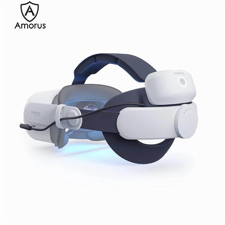 Amorus bobovr m1 plus dây đeo đầu cho oculus quest 2 băng đô thay thế kèm 1 bộ pin từ tính 5200mah