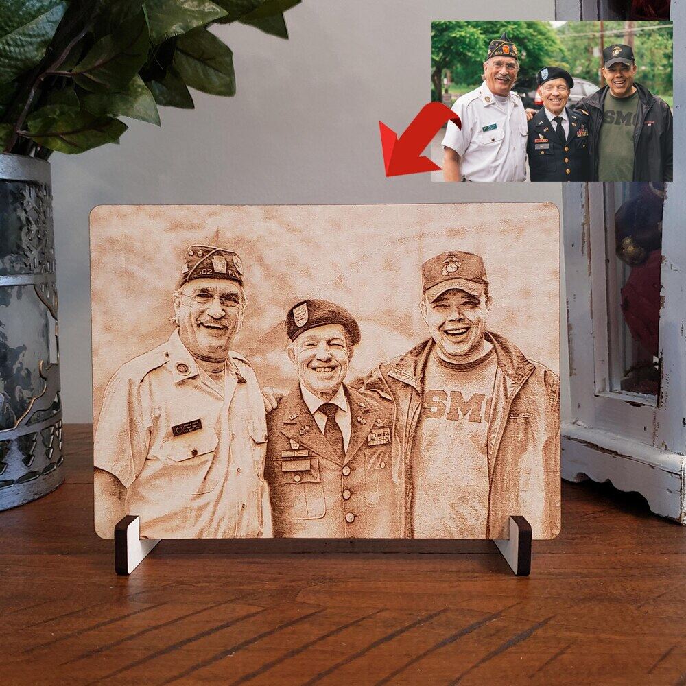 Photo Custom Wood Photo Frame Laser Engraved For Couple Family Portrait Father Day Wedding Anniversary Birthday Gift xinkuimaoyi