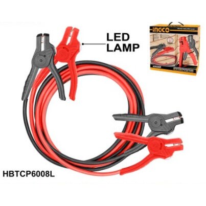 Dây cáp sạc bình có đèn led 600amp ingco