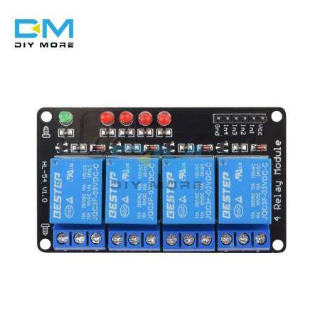 diymore 3V 3.3V 4-channel Relay Module Low Level Trigger with Light Relay Output 4-channel Relay Module for Arduino