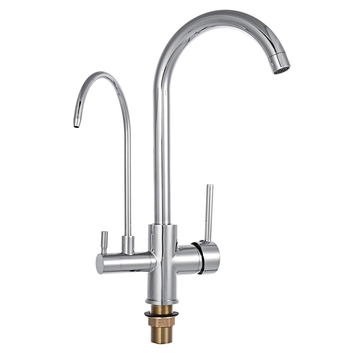 Generic 3 In 1 Water Faucet Kitchen Sink Tap Double Hole Wash Basin