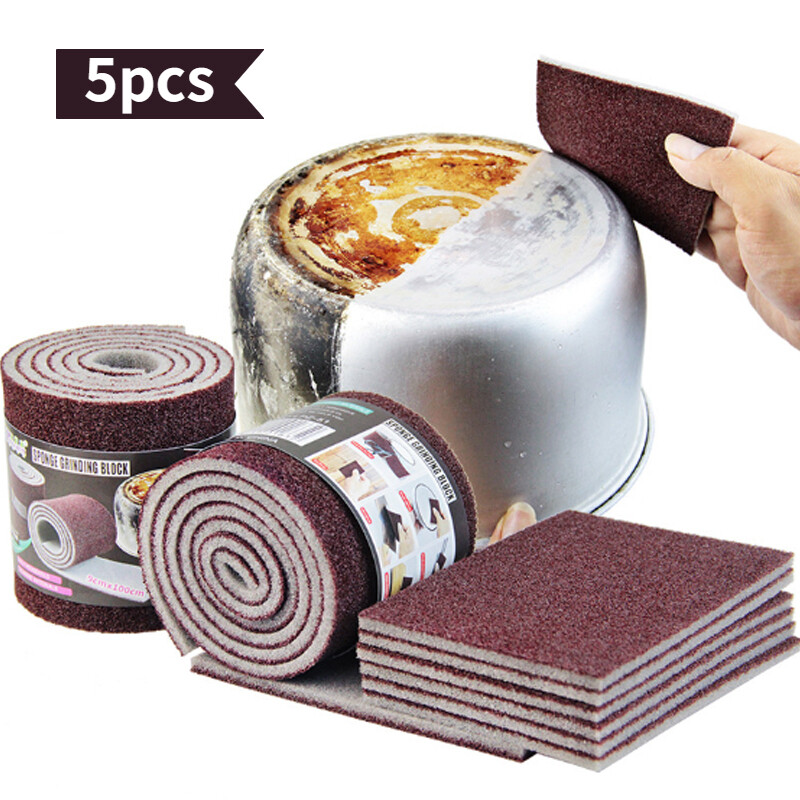 5 miếng bọt biển melamine ma thuật miếng bọt biển nhà bếp carborundum miếng bọt biển tẩy cho xoong nồi miếng bọt biển bát đĩa đồ dùng nhà bếp vật dụng làm sạch gia đình