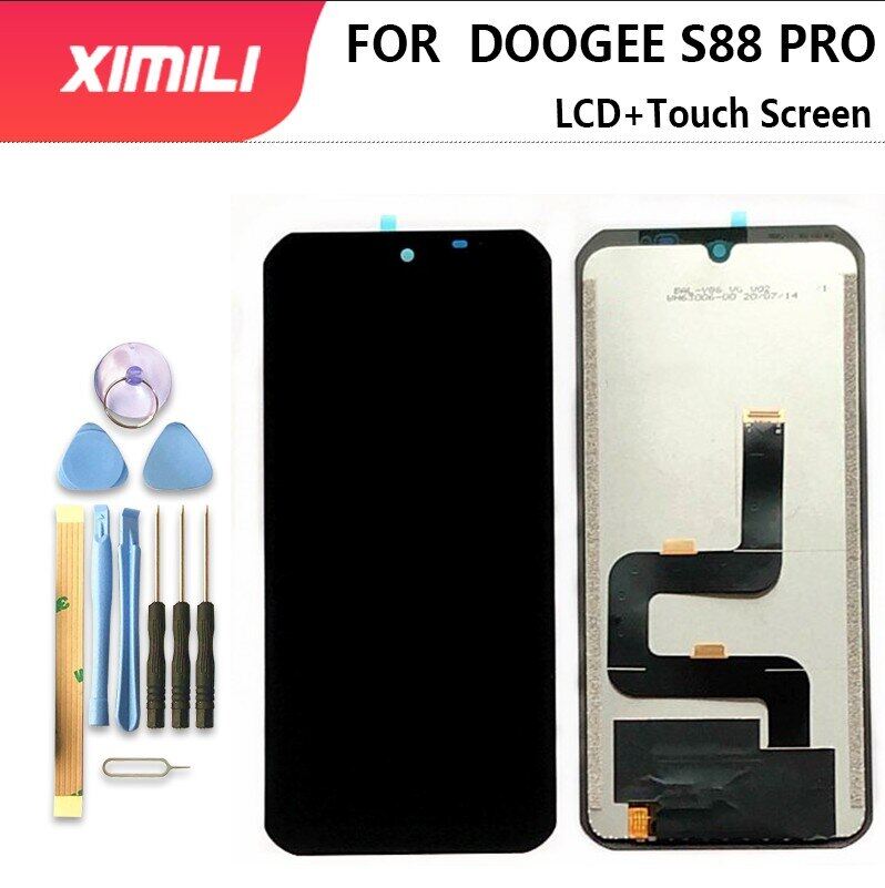 Doogee s88 pro màn hình lcd và bộ linh kiện số của màn hình cảm ứng chính hãng mới thay thế cho doogee s88 plus màn hình điện thoại