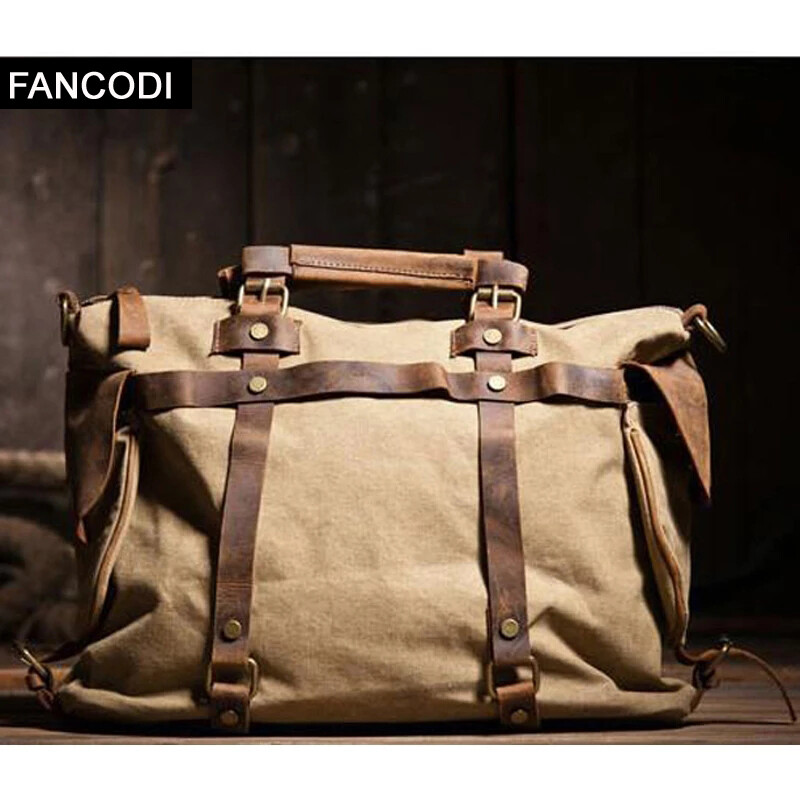 Túi đeo chéo nam vải bố quân đội unisex cổ điển túi đeo chéo túi đeo vai nam túi vải thô túi xách tay giải trí m311