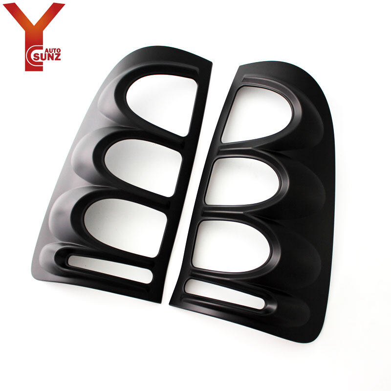 Rear Lights Cover For Toyota Hilux Vigo 20052010 Matte Black Color Car