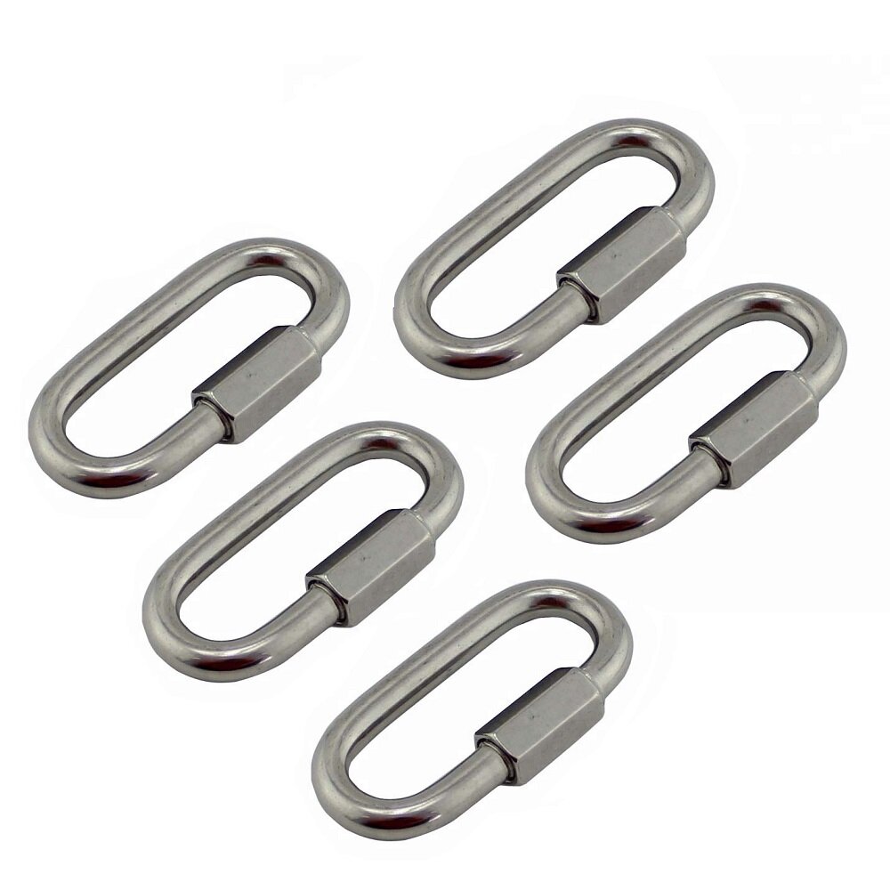 5 cái đầu nối khóa vít hình bầu dục liên kết nhanh, dây nối nhanh bằng thép không gỉ bền chắc 5mm 6mm 7mm 8mm 304