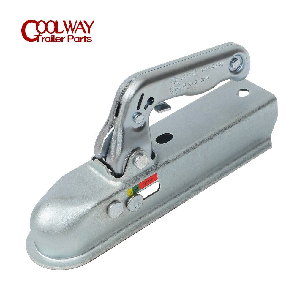 Emark Approval EU Style Trailer Coupler For 50Mm Hitch Ball Square 50Mm Channel RV Parts Camper Accessories Caravan Components