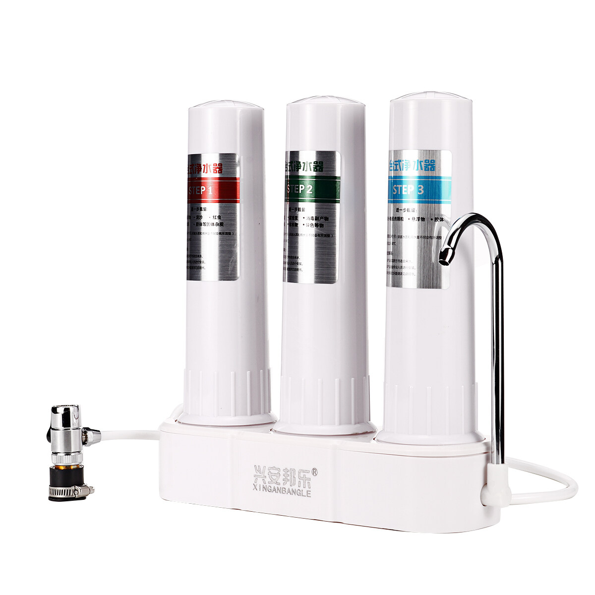 Generic Home Countertop Water Filter Dual Stage Filtration Kitchen Tap Ceramic Filter Dual Stage