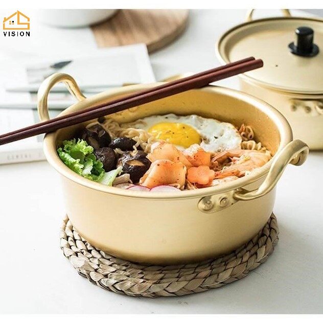 Tầm Nhìn Phong Cách Hàn Quốc Mì Ramen Nồi Súp Nhôm Có Nắp Sữa Trứng Súp Nồi Nấu Ăn Mì Ăn Liền Nồi Nhỏ Sưởi Ấm Nhanh Cho Dụng Cụ Nhà Bếp