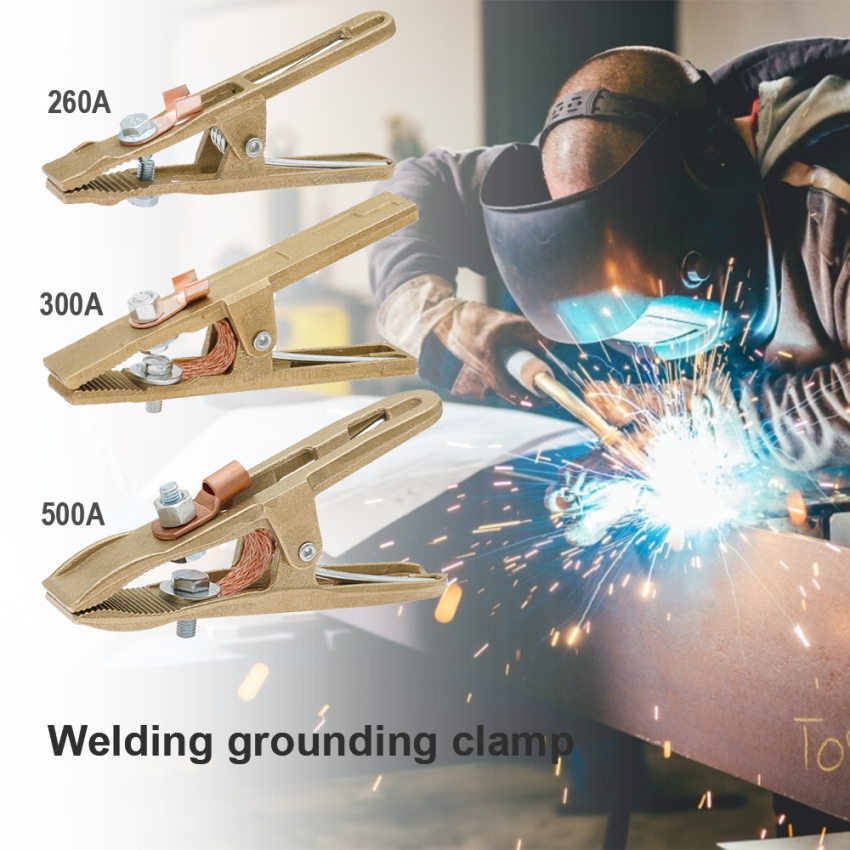 Kẹp nối đất cho máy hàn kẹp nối đất công suất cao hình chữ a bằng đồng nguyên chất kẹp nối đất 260a 300a 500a