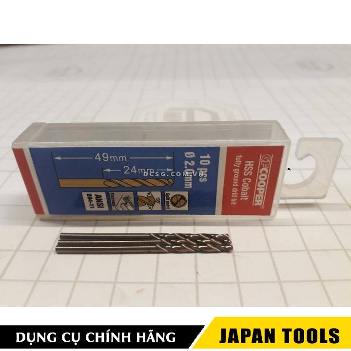 Mũi khoan thép inox 2.0mm cfcooper hcm020 | japan tools