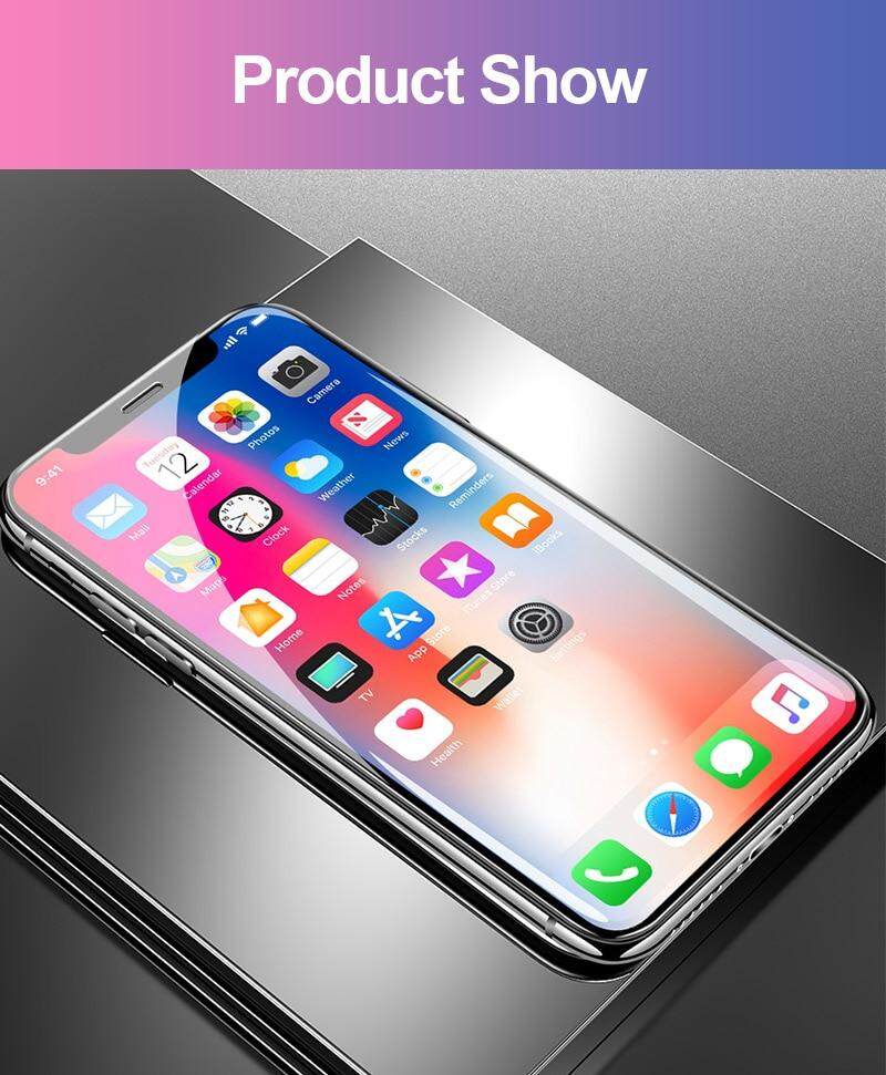 TOMKAS 6D Full Cover Curved Tempered Glass For iPhone X Screen Protector For iPhone 6 6S Plus 8 7 Plus Protective Glass Film