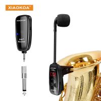 XIAOKOA UHF Dụng Cụ Không Dây Micrô Micro Saxophone Bộ Thu Và Phát Không Dây Phạm Vi 160ft Cắm Và Chạy Tuyệt Vời Cho Kèn Trumpet Clarinet Cello