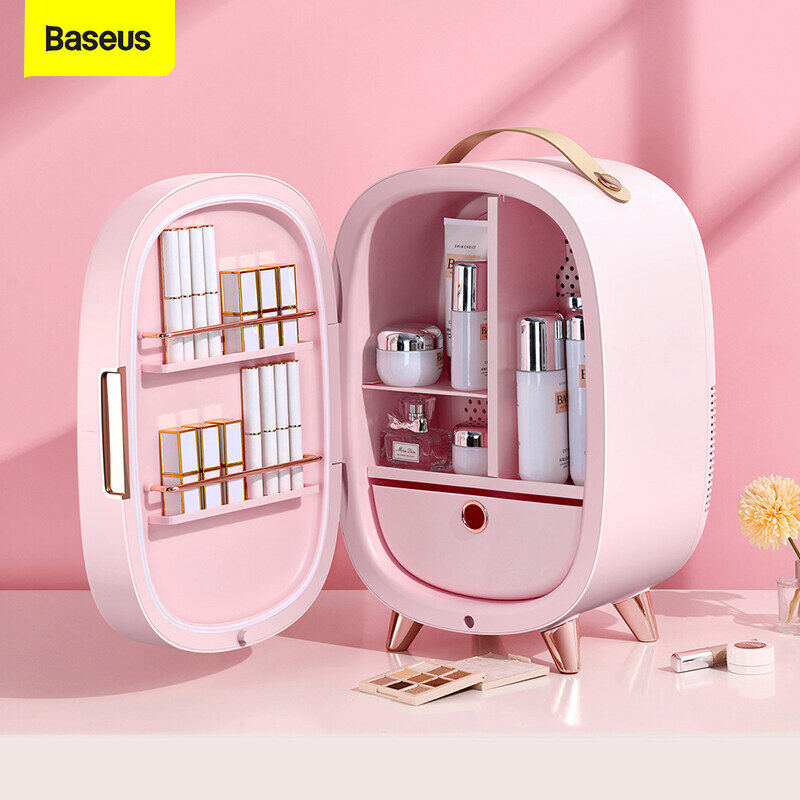 Baseus Tủ Lạnh Làm Đẹp 13L Tủ Lạnh Tủ Lạnh Mini Cầm Tay Điều Khiển Nhiệt Độ Thông Minh Đi Kèm Với Hộp Đựng Gương Làm Đẹp Đèn LED Lấp Đầy Phân Biệt, Hộp Mỹ Phẩm Quà Tặng Tủ Lạnh Làm Đẹp Phù Hợp Chuyên Nghiệp