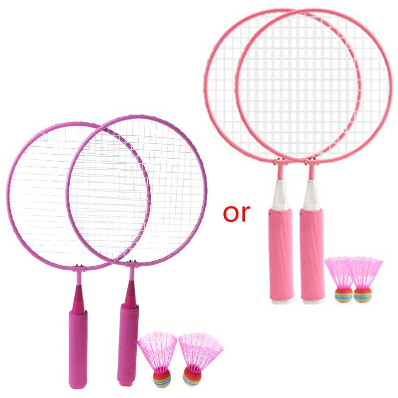 1 cặp vợt cầu lông trẻ em + bộ 2 chiếc badminton, đồ chơi thể dục thể thao ngoài trời