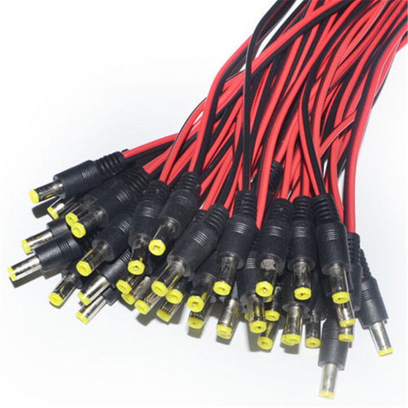 10 chiếc giắc cắm nguồn dc đực + cái 5.5x2.1mm đầu nối dây cáp 12v