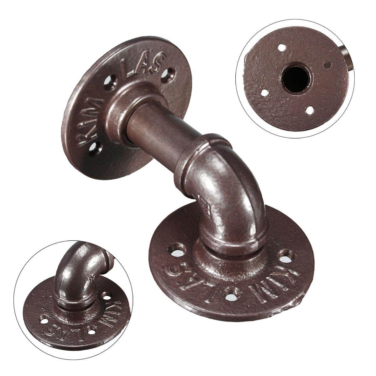 Shop Generic 1/2'' Industrial Pipe L Wall Mount Shelf Brackets Holder