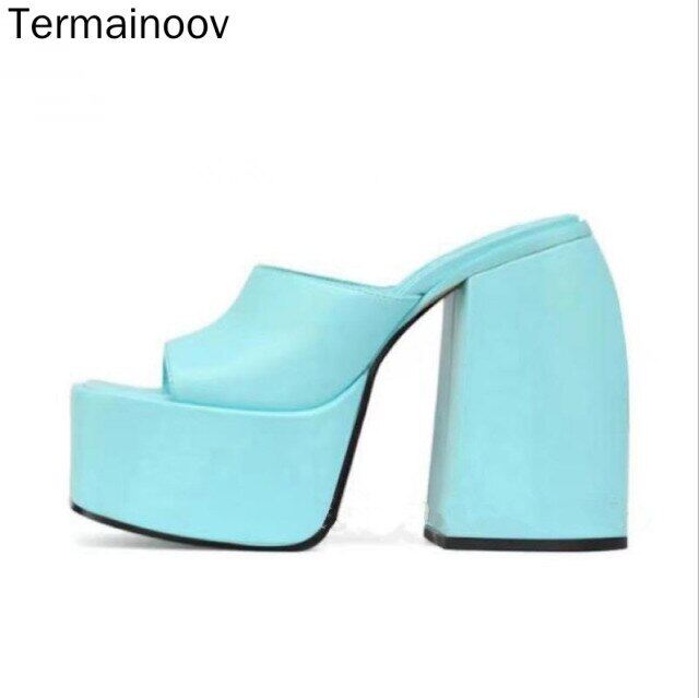 Dép lê nữ giày cao gót đế dày hở ngón thời trang mới giày cao gót dép xỏ ngón cỡ lớn 43 dép xỏ ngón