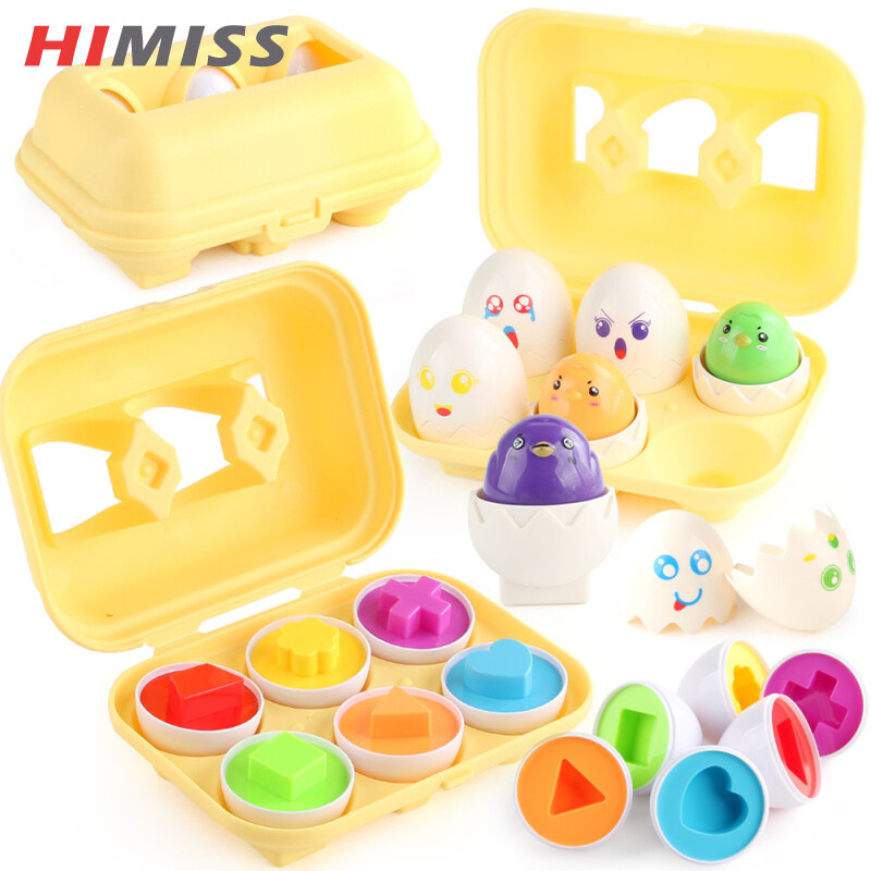 HIMISS Toy RC bé học giáo dục đồ chơi trứng thông minh hình dạng màu sắc
