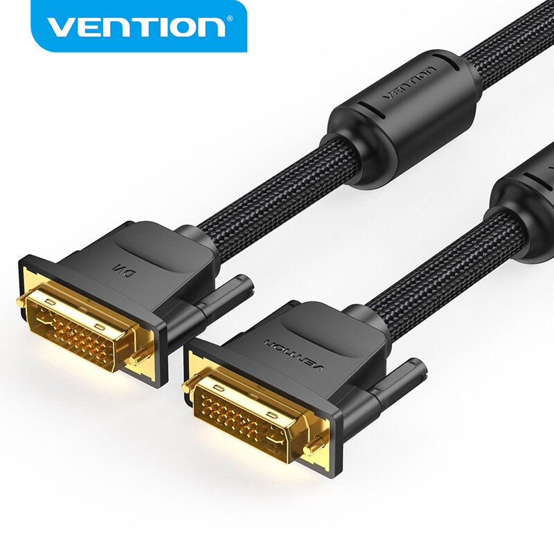 Vention DVI Cable 24+1 HD 2K DVI to DVI Cable with Magnetic ring for Laptop Desktop Tower PC GPU to 