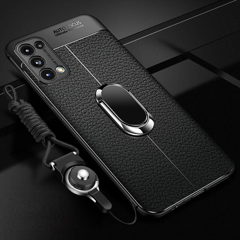 LANLIN For OPPO Reno 5 OPPO Reno 5 Pro Phone Case, Luxury Ultra Slim Leather Pattern All-inclusive Protection Dermatoglyph Back Cover For OPPO Reno 5/OPPO Reno 5 Pro Case