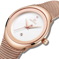 NAVIFORCE Original Women Fashion Elegant Casual Ladies Watch Quartz Luxury Wristwatch Waterproof Stainless Steel Mesh Belt NF5004