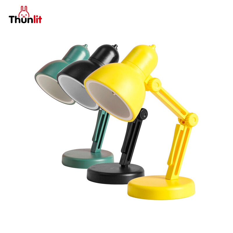 Đèn bàn Thunlit Mini, Đèn đọc sách Clip-On dễ thương có thể điều chỉnh với đế từ tính
