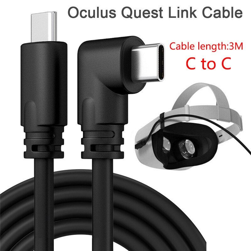 【Sleek】 【Factory-direct】 【User-friendly】 【Trusted】 Cáp Liên Kết Cho Oculus Quest 2 Cáp Dữ Liệu USB Type C Nhanh USB 3.1 Gen1 5Gbp/S Phụ Kiện Tai Nghe VR 3M 5M Sạc Nhanh 3A Type-C