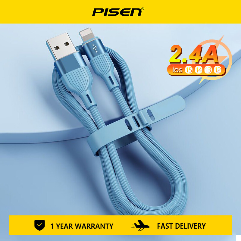 Cáp USB Pisen cho iphone14 13 12 11 Pro Max XS x 8 cộng với cáp 2.4A Cáp sạc nhanh dây cho Iphone cáp sạc day truyền dữ liệu qua cổng USB