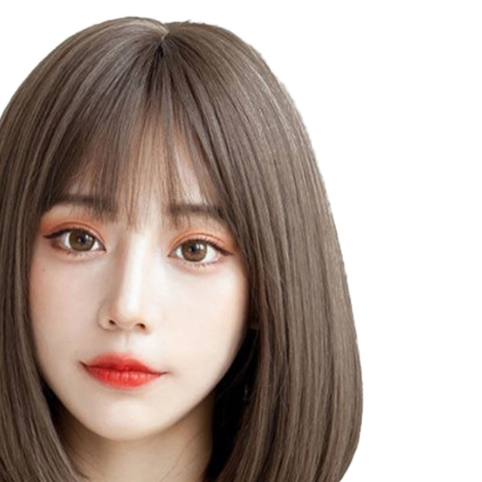 Deep Brown Short Bob Wig Stylish Short Brown Wig High Temperature Silk Odorless DIY for Square Face for Female