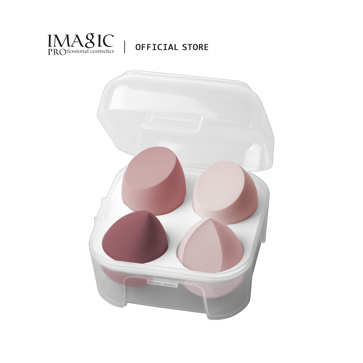 Imaic 4 Gói Trứng Làm Đẹp Có Hộp Đựng Siêu Mềm Ướt & Khô Hai Lần Sử Dụng Không Ăn Bột Giọt Nước Cắt Mặt