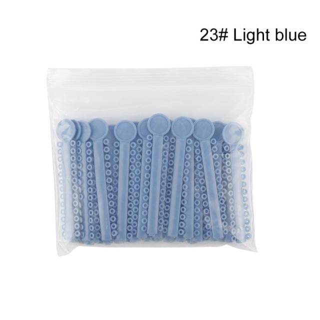 40 Sticks Pack ผูกรัดจัดฟัน Elastomeric 6ซม.X 1ซม.2แหวนมีสีสันวงเล็บยางยืดหยุ่น O