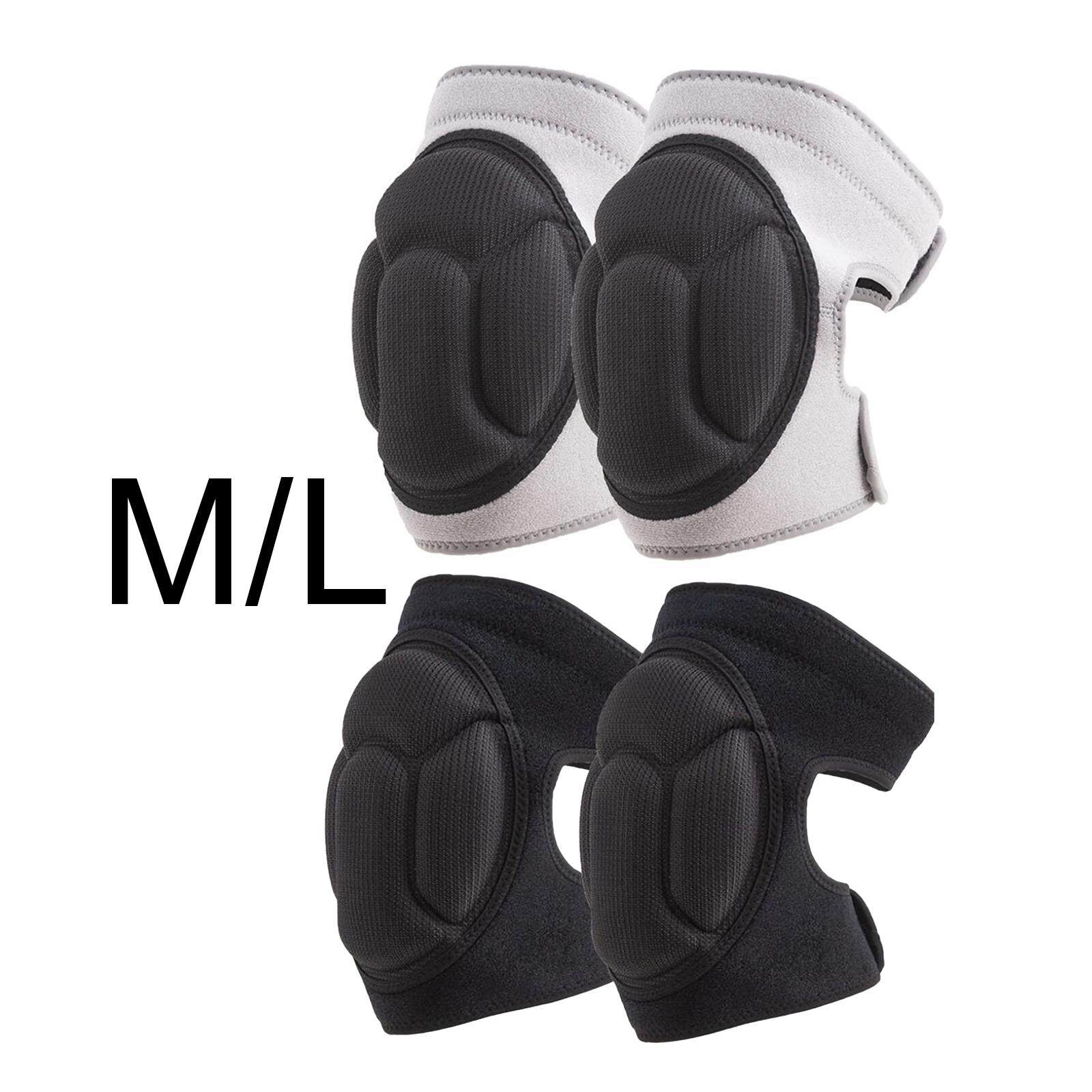 Pair Knee Pads Anti Collision Adjustable Snowboarding Wrestling Protective Sleeve Work Football Gardening Basketball Dancing