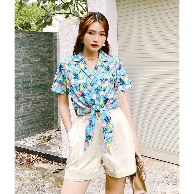 Quần short kaki lật lai - qs22005 - blazersaigon