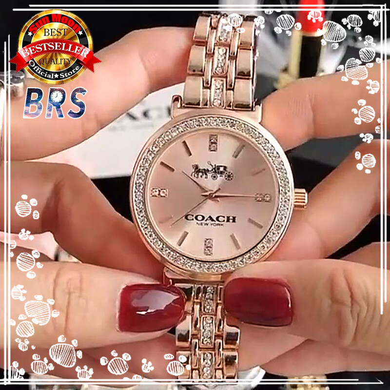 Hàng Sẵn Có! Đồng Hồ Đeo Tay COACH Nữ Nguyên Bản Có Thương Hiệu Đồng Hồ Vàng Sang Trọng Phụ Nữ Bằng Thép Không Gỉ Thời Trang Dạ Quang