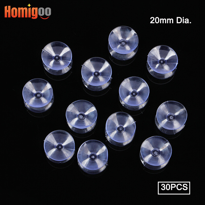 Homigoo 30 Miếng 20Mm 30Mm Non-Slip Suckers Miếng Đệm Nhựa Trong Hai Mặt Giác Hút Bàn Kính Top Người Giữ Nhà Bếp Phòng Tắm Lưu Trữ Treo