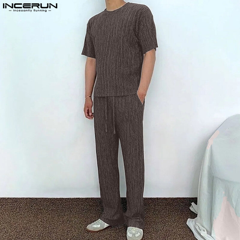 Incerun bộ đồ thể thao thường ngày ngắn tay 2 món cho nam bộ đồ mặc nhà mặc ở nhà