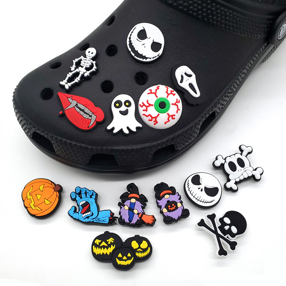 Phụ Kiện Trang Trí Giày Halloween Đồ Trang Trí Giày Thiết Kế Cho Croc Trẻ Em Tiệc Tùng Phù Hợp Cho Nam Và Nữ