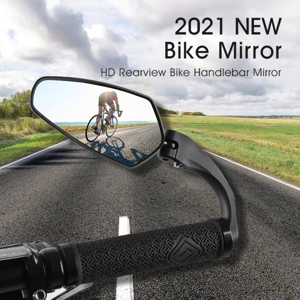 กระจกมองหลังจักรยาน360 ° ปรับจักรยาน Handlebar กระจกเงาความปลอดภัยด้านหลังกระจก