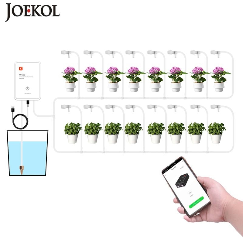 Tuya wifi thông minh vườn điều khiển thiết bị Tưới nước nước tự động tưới nhỏ giọt hệ thống tưới nước Kit di động wifi ứng dụng điều khiển