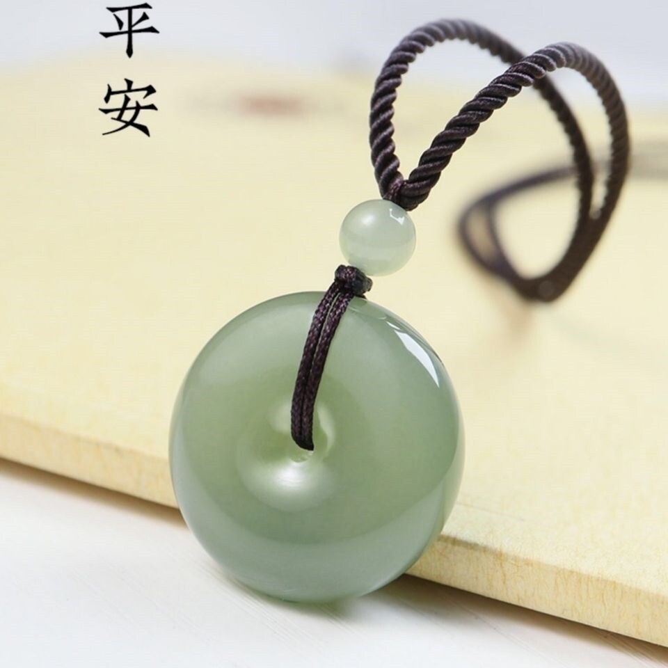 Chính Hãng Hetian Tân Cương Ngọc Sapphire Khóa An Toàn Mặt Dây Chuyền Ngọc Bích Vài Mẫu Nam Và Nữ Trẻ Em Của Kích Thước Mặt Dây Chuyền Mặt Dây Chuyền Ngọc Bích