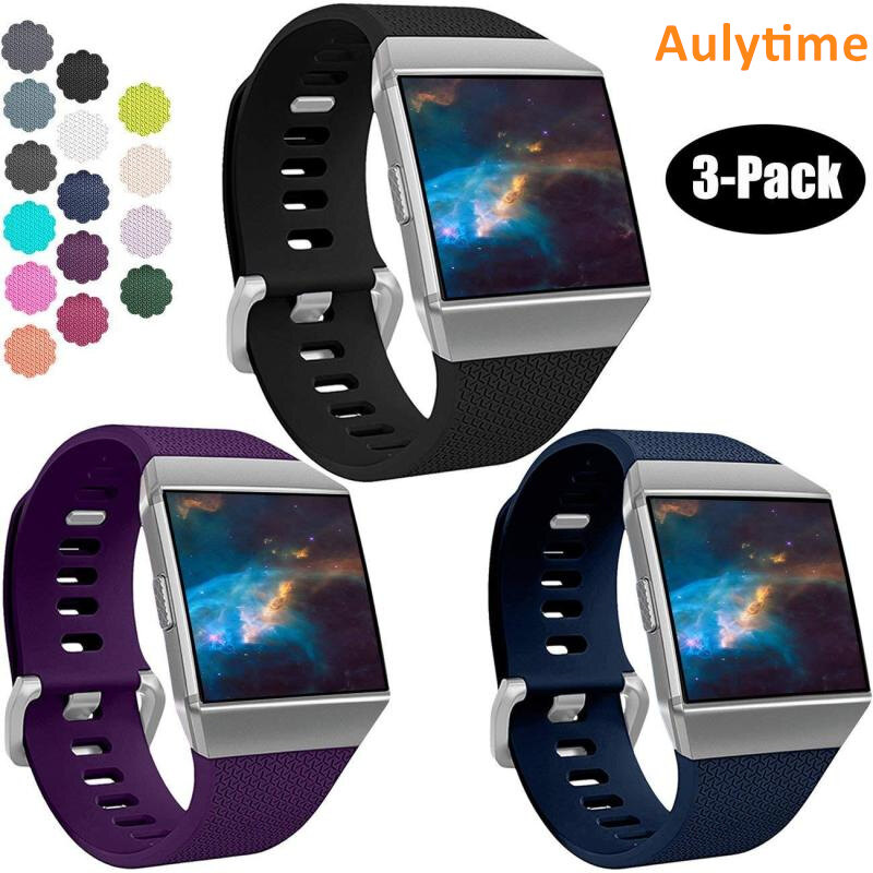 3 cái dây đeo đồng hồ thay thế bằng silicon mềm cho nam nữ dây đeo cổ tay thể thao cho fitbit ionic