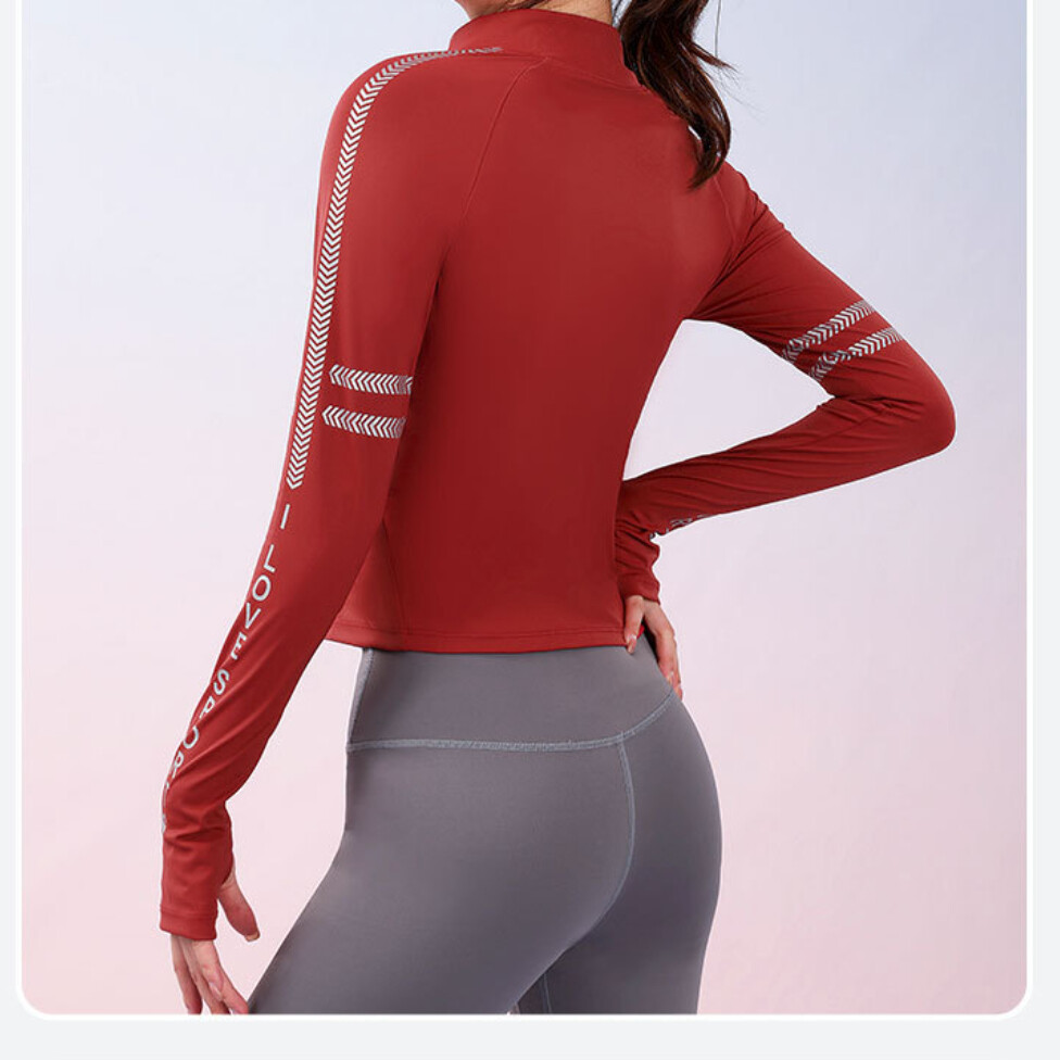 SUPERFLOWER Women's Running Fiess Sports Zipper Fast Drying Stand Collar Long Sleeve Tops Yoga Jackets_voghion.com
