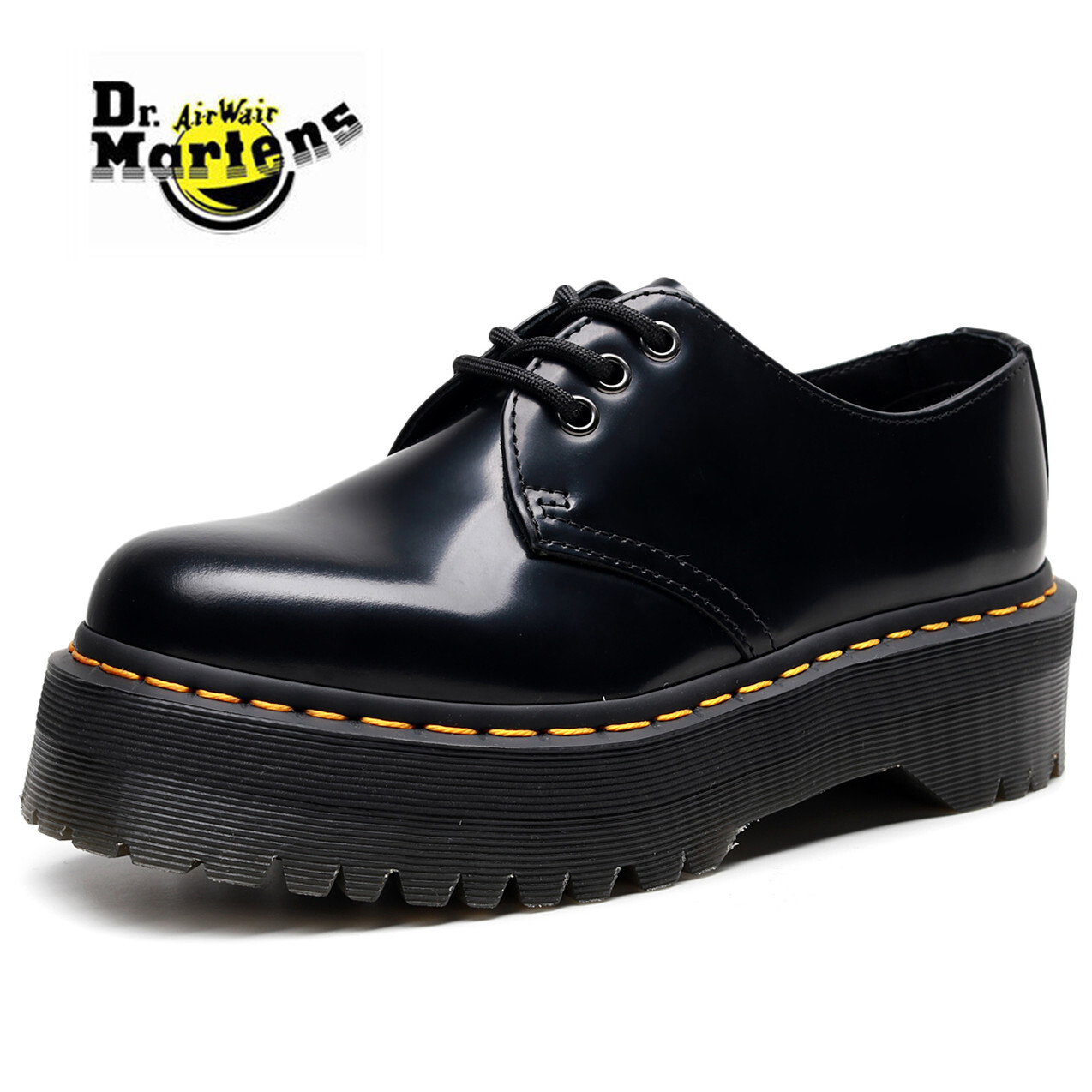 Dr Martens Không Khí Wair 1037 Của Người Đàn Ông/Women'sCasual ShoesThick-Đế 3-Lỗ Low-Cắt Martin Khởi Động Giày Kích Thước 35-44 Phụ Nữ Giản Dị Nền Tảng Giày Da Martin Giày Cho Phụ Nữ